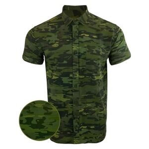 Warrior Co Multi‎ Tropics Button Down Camo Short Sleeve • Men's Size 4XL